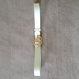 White Gucci Belt